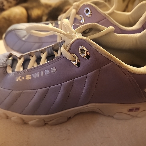 K-Swiss Purple and White Athletic Shoes - Picture 1 of 7